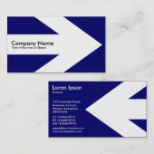 Pfeil v3 (weiß) - Navy Blue 00066 Visitenkarte (Vorne/Hinten)