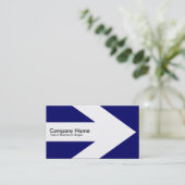 Pfeil v3 (weiß) - Navy Blue 00066 Visitenkarte (Stehend Vorderseite)