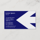 Pfeil v3 (weiß) - Navy Blue 00066 Visitenkarte (Rückseite)