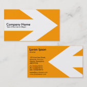 Pfeil v3 (weiß) - Orange FF900 Visitenkarte (Vorne/Hinten)