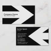 Pfeil v3 (weiß) - Schwarz Visitenkarte (Vorne/Hinten)
