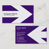 Pfeil v3 (weiß) - Tief Lila 330066 Visitenkarte (Vorne/Hinten)