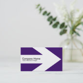 Pfeil v3 (weiß) - Tief Lila 330066 Visitenkarte (Stehend Vorderseite)
