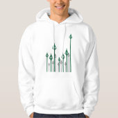 Pfeil | Vertikale Pfeile grafisch Hoodie (Vorderseite)