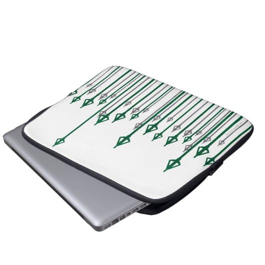 Pfeil | Vertikale Pfeile grafisch Laptopschutzhülle (Vorne Knopf)