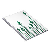 Pfeil | Vertikale Pfeile grafisch Notizblock (Rechte Seite)