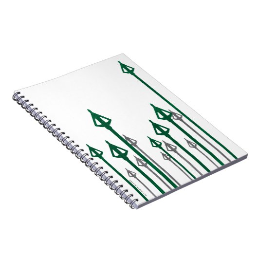 Pfeil | Vertikale Pfeile grafisch Notizblock (Rechte Seite)