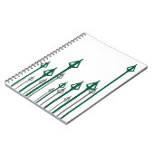 Pfeil | Vertikale Pfeile grafisch Notizblock (Linke Seite)