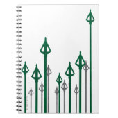 Pfeil | Vertikale Pfeile grafisch Notizblock (Vorderseite)