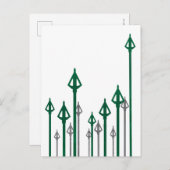 Pfeil | Vertikale Pfeile grafisch Postkarte (Vorne/Hinten)