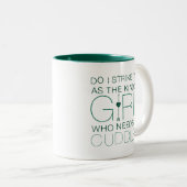 Pfeil | Welche Art von Mädchen muss gequetscht wer Zweifarbige Tasse (VorderseiteRechts)