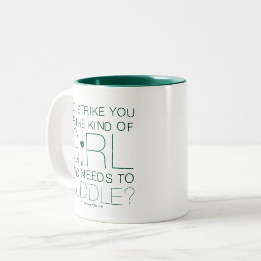 Pfeil | Welche Art von Mädchen muss gequetscht wer Zweifarbige Tasse (Vorderseite Links)