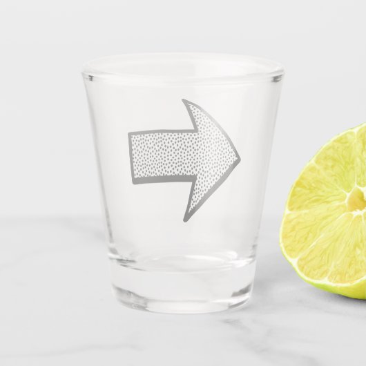Pfeil, Zeichen, Symbol frei Vektor-Grafik Schnapsglas (Rückseite)