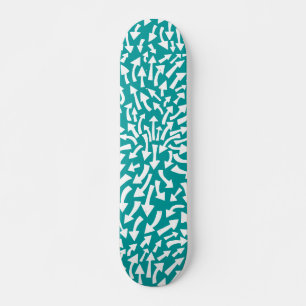 Pfeile - Aquamarin weiß (70er Flashback) Skateboard