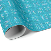 Pfeile auf aquablauer Leinwand Geschenkpapier (Rolleneckpunkt)
