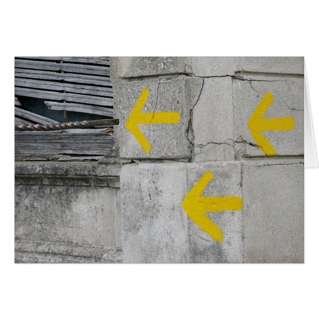Pfeile auf der Camino Karte (Vorderseite (Horizontal))