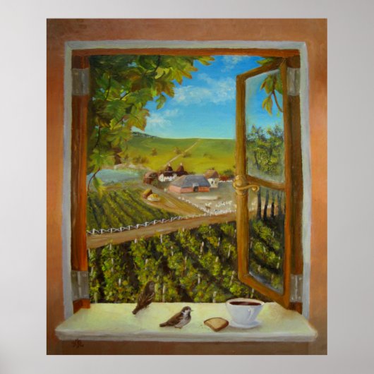 Pfeile auf der Fensterbank Poster (Vorne)