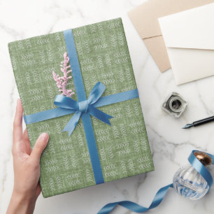Pfeile auf grüner Leinenfläche Geschenkpapier