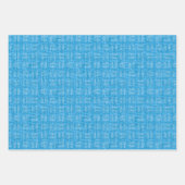 Pfeile auf hellblauem Leinen Geschenkpapier Set (Vorderseite)