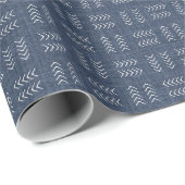 Pfeile auf marineblauer Leinen Geschenkpapier (Rolleneckpunkt)