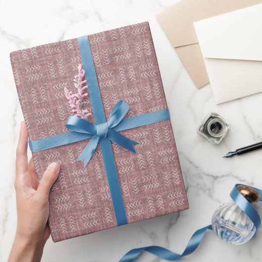 Pfeile auf Redwood-Leinen Geschenkpapier (Schenken)