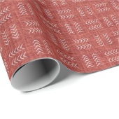 Pfeile auf rotem Leinen Geschenkpapier (Rolleneckpunkt)