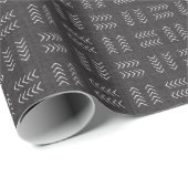 Pfeile auf schwarzem Leinen Geschenkpapier (Rolleneckpunkt)