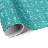 Pfeile auf Türkis-Leinen Geschenkpapier (Rolleneckpunkt)