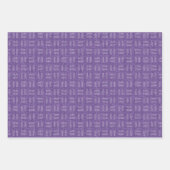 Pfeile auf violettem Leinen Geschenkpapier Set (Vorderseite 2)