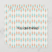 Pfeile Babydusche Einladung (Vorne/Hinten)