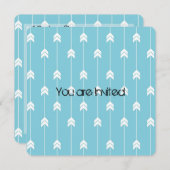 Pfeile Babydusche Einladung (Vorne/Hinten)