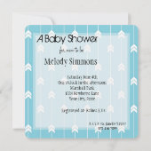 Pfeile Babydusche Einladung (Rückseite)