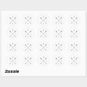 Pfeile blaues Herz - Circle Sticker (Blatt)