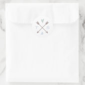 Pfeile blaues Herz - Circle Sticker (Tasche)