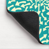 Pfeile - Creme auf Aqua Blue 009999 Mousepad (Ecke)
