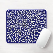Pfeile - Creme auf Dunkelblau 000066 Mousepad (Mit Mouse)