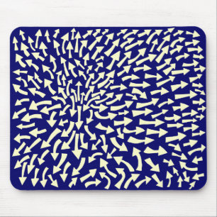 Pfeile - Creme auf Dunkelblau 000066 Mousepad