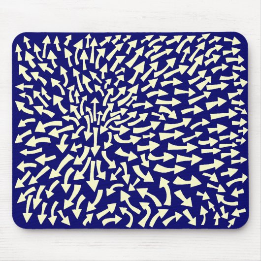 Pfeile - Creme auf Dunkelblau 000066 Mousepad (Vorne)