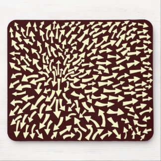 Pfeile - Creme auf Dunkelbraun Mousepad