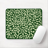 Pfeile - Creme auf dunkelgrün 003300 Mousepad (Mit Mouse)