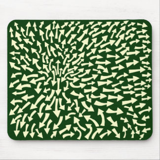 Pfeile - Creme auf dunkelgrün 003300 Mousepad