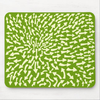 Pfeile - Creme auf Grün 669900 Mousepad