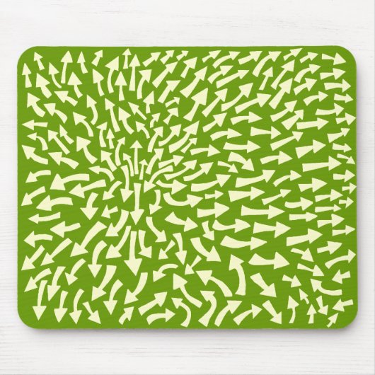Pfeile - Creme auf Grün 669900 Mousepad (Vorne)