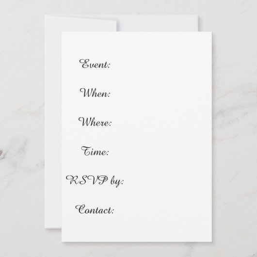 Pfeile, die sich auf eine Forstwirtschaft stützen Einladung (Rückseite)