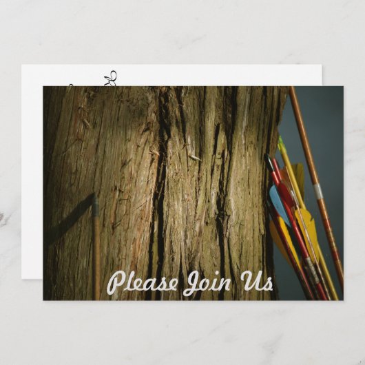 Pfeile, die sich auf eine Forstwirtschaft stützen Einladung (Vorne/Hinten)