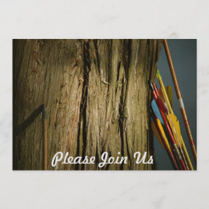 Pfeile, die sich auf eine Forstwirtschaft stützen Einladung