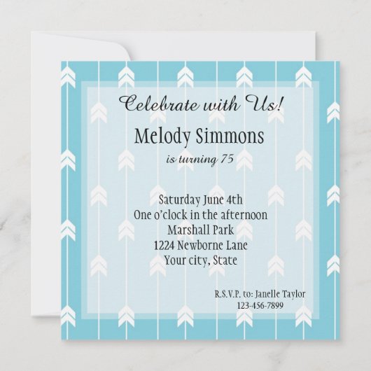 Pfeile Einladung (Rückseite)