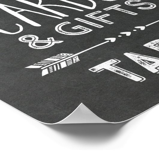 Pfeile für das Hochzeitsgeschenk Poster (Ecke)