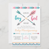 Pfeile Geschlechtsspezifische Party Einladung Fede (Vorderseite)