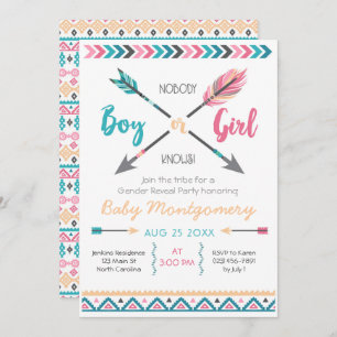 Pfeile Geschlechtsspezifische Party Einladung Fede